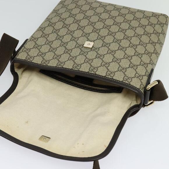 GUCCI GG Supreme Shoulder Bag Pvc Beige Gold - Picture 14 of 16